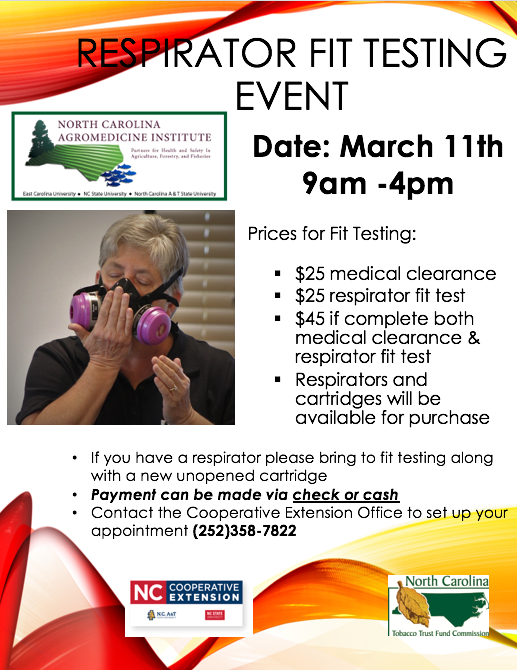 2020 Respirator Fit Testing North Carolina Cooperative Extension