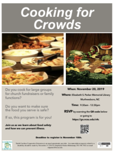Cooking for Crowds flyer