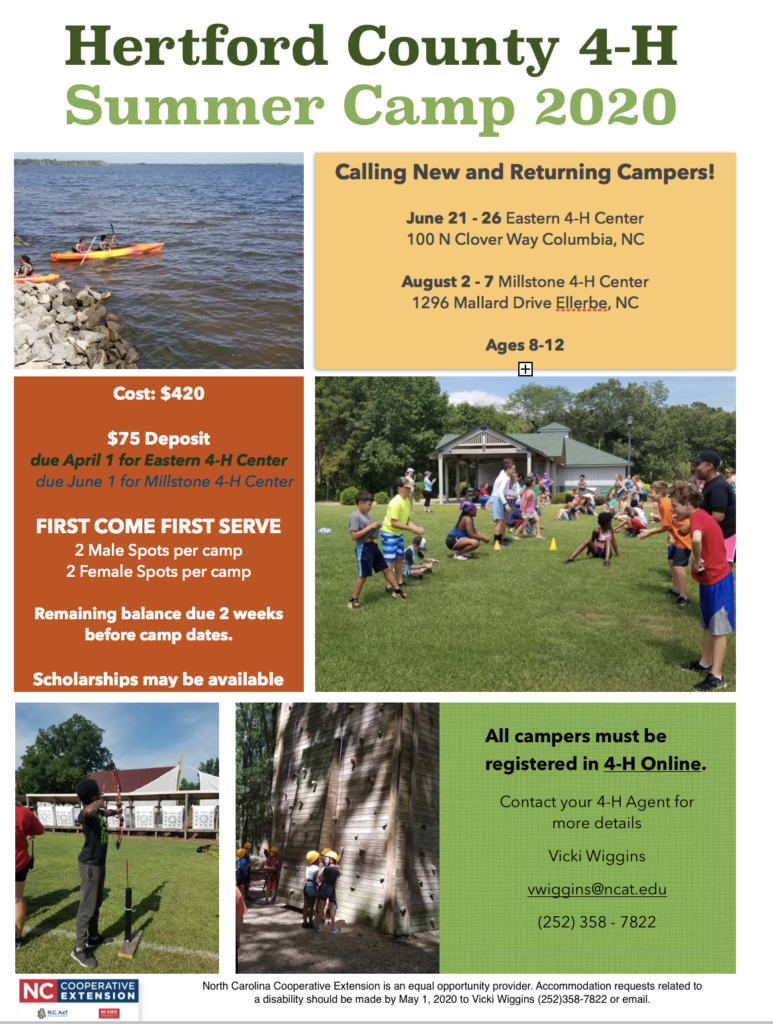 4-H Summer Camp 2020 | N.C. Cooperative Extension